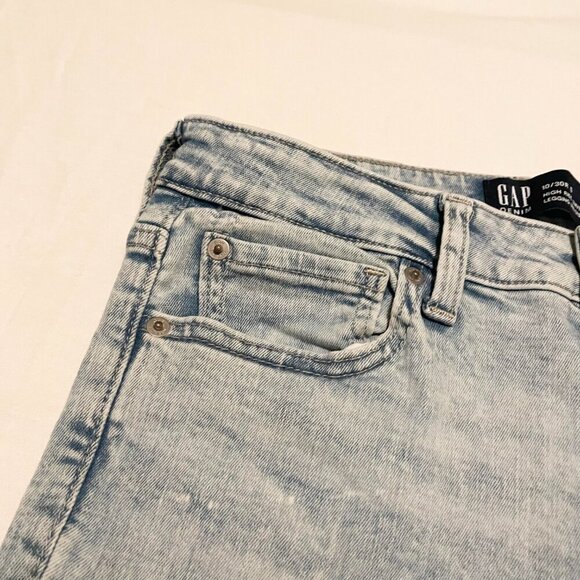 Gap High Rise Universal Leggings Distressed Jeans Womens Size 30 - Picture 5 of 16